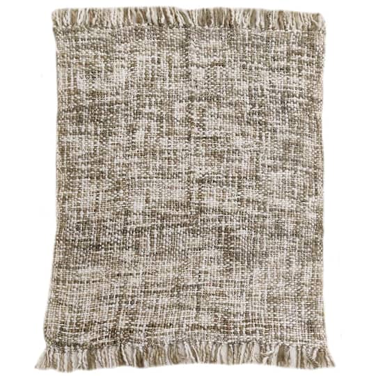 50" x 60" Beige Soft Flannel Throw by Ashland®